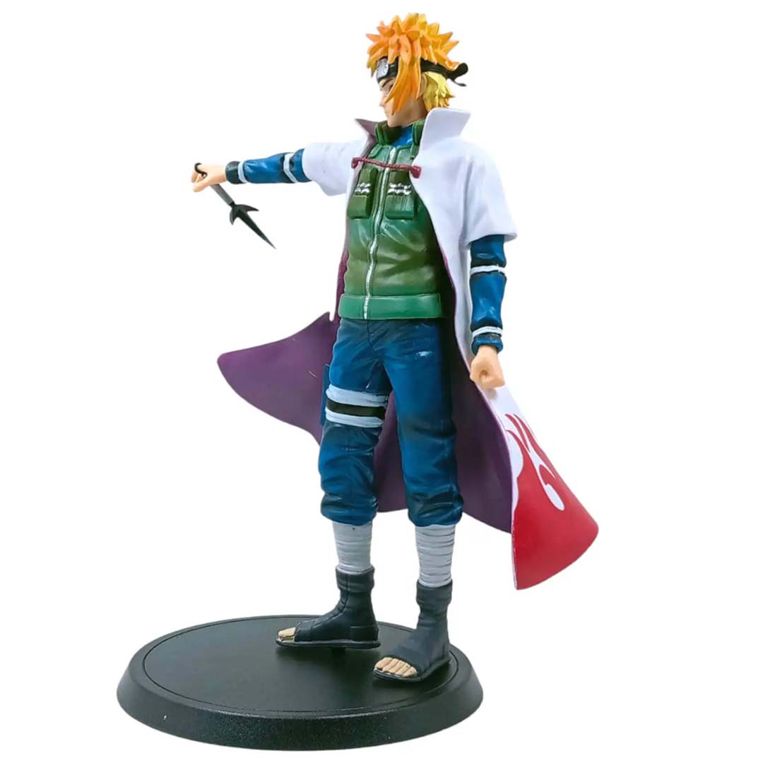 Minato Namikaze Action Figure – Naruto Shippuden Collectible Toy | 24 cm Anime Statue with Kunai & Hokage Cape | Perfect Gift for Naruto Fans
