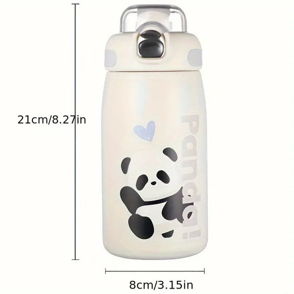 Hey Panda Water Bottle With Straw 650 ML (Green)