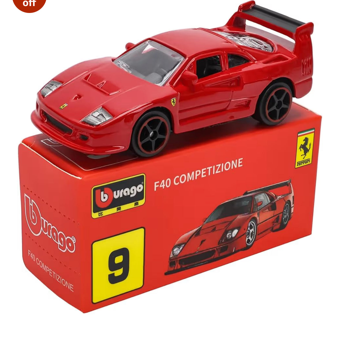 Bburago 1:64 Scale Ferrari Series Model Collection Race Diecast Metal Model Car (F40 COMPETIZIONE)
