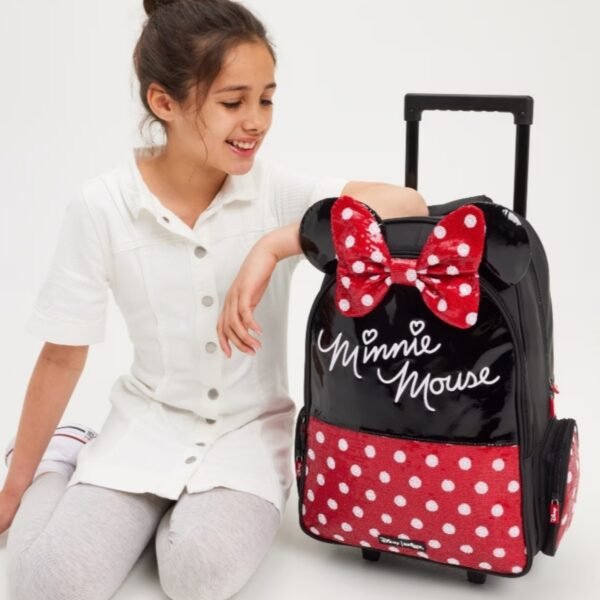 Smiggle School Bag : Minnie Mouse Colorful & Stylish 18 Inch Trolley Backpack for Kids