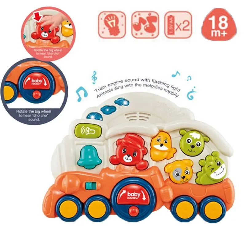 Animal Train – Electronic Musical with Lights Educational Toy