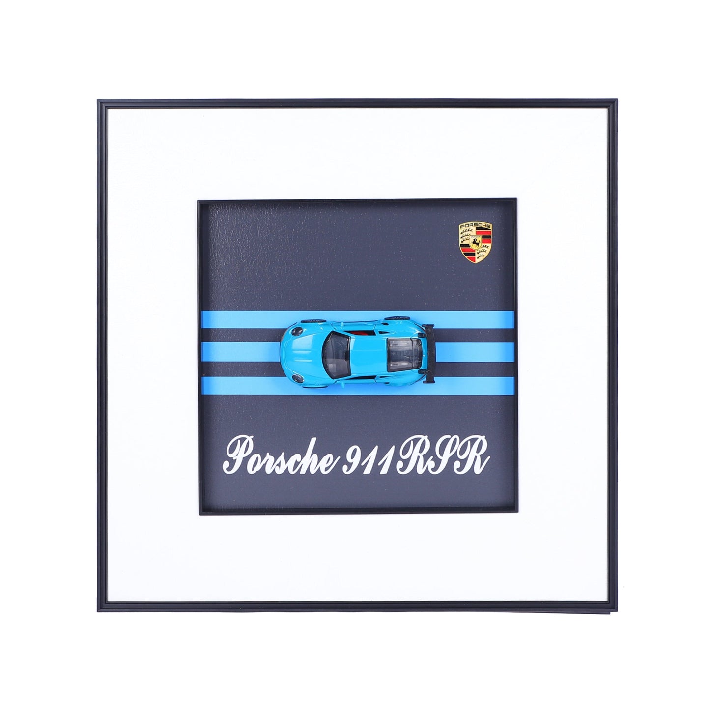 3D Porsche 911 RSR Decorative Wall Frame – 40x40 cm | Premium Car Wall Art for Racing Enthusiasts & Collectors | Sleek Decor & Ideal Gift for Supercar Lovers