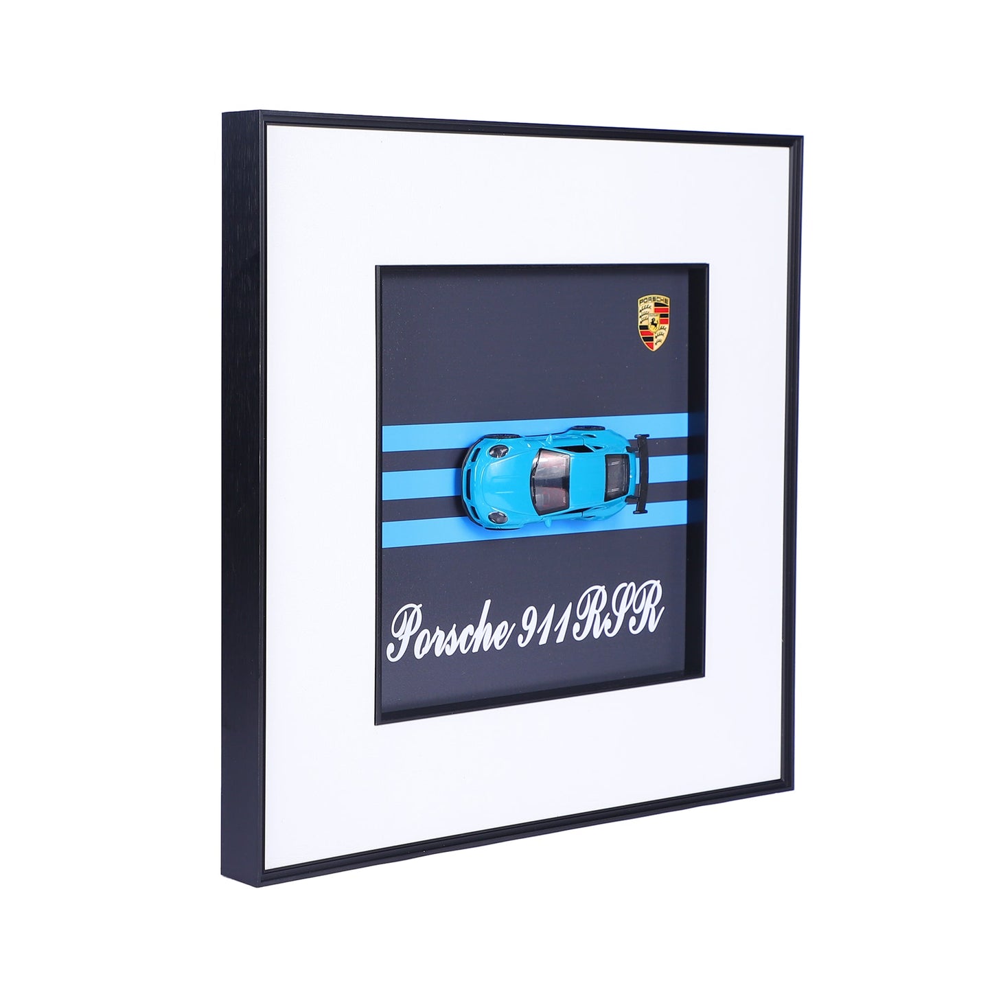 3D Porsche 911 RSR Decorative Wall Frame – 40x40 cm | Premium Car Wall Art for Racing Enthusiasts & Collectors | Sleek Decor & Ideal Gift for Supercar Lovers
