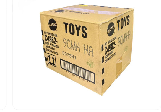 Hot Wheels 2025 Factory-Sealed Case H (9CMH HA) – 72 Die-Cast Cars by Mattel (Brand New Box)
