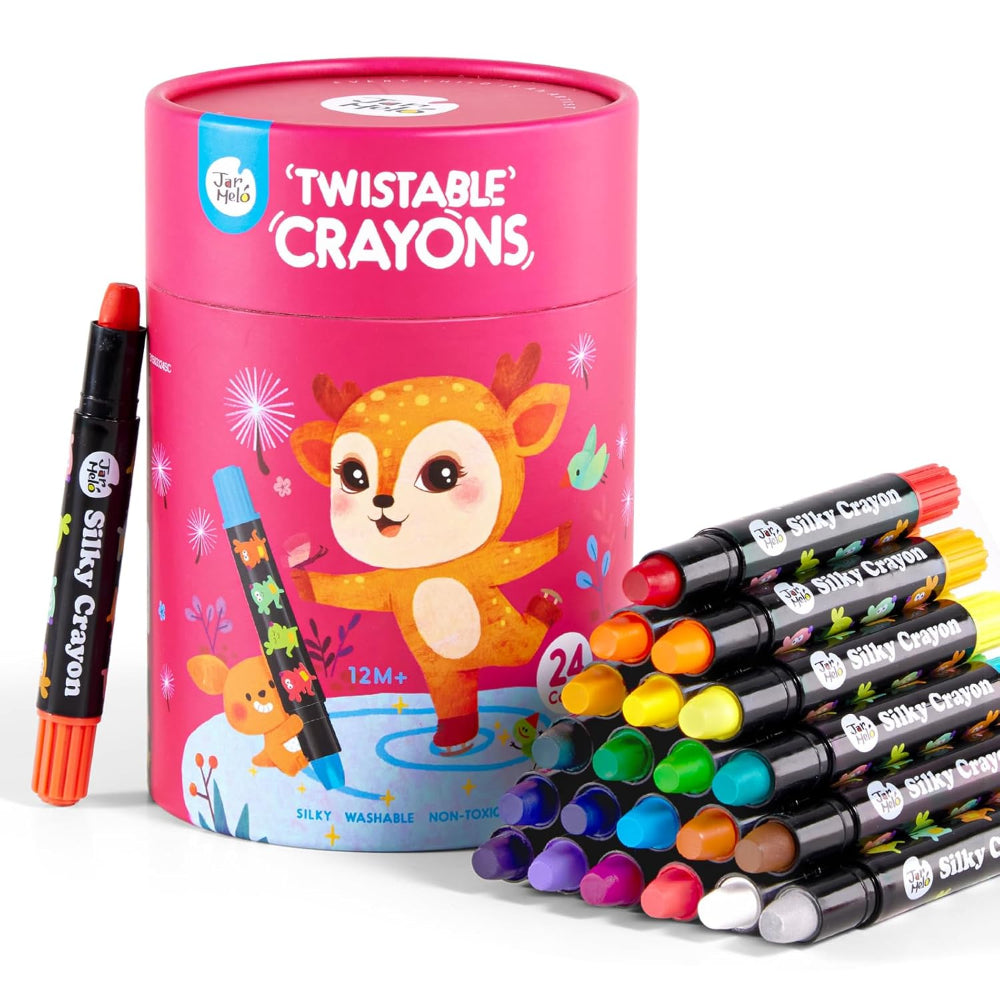 Jar Melo Baby Roo Silky Washable Crayon-Arts & Crafts-Jarmelo-Toycra