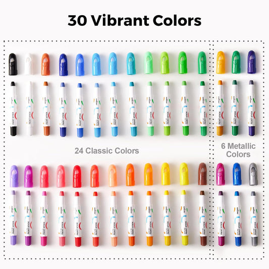 Jar Melo Paint Sticks - 30 Colors-Arts & Crafts-Jarmelo-Toycra