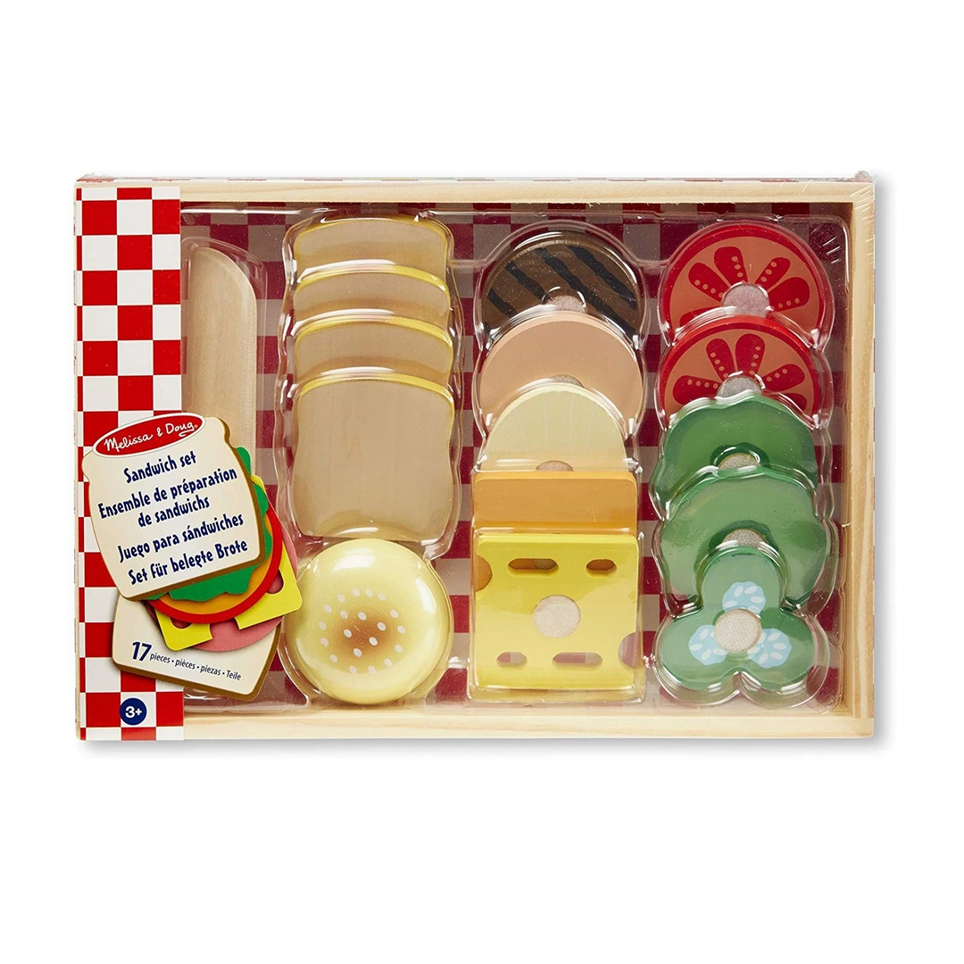 Melissa and Doug Sandwich Making Set - Wooden Play Food