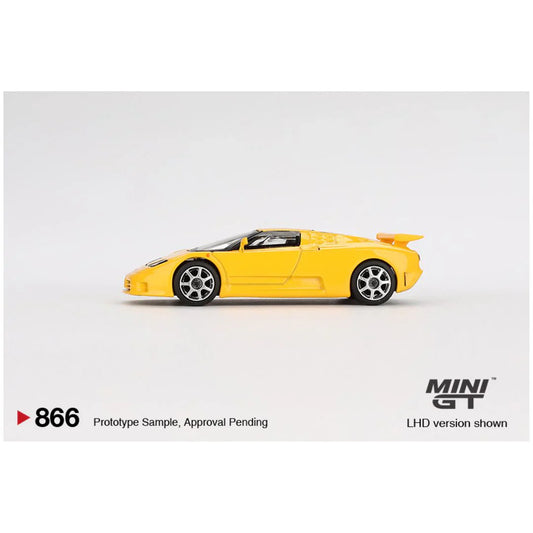 Mini GT #866: Bugatti EB110 Super Sport Giallo Bugatti 1:64