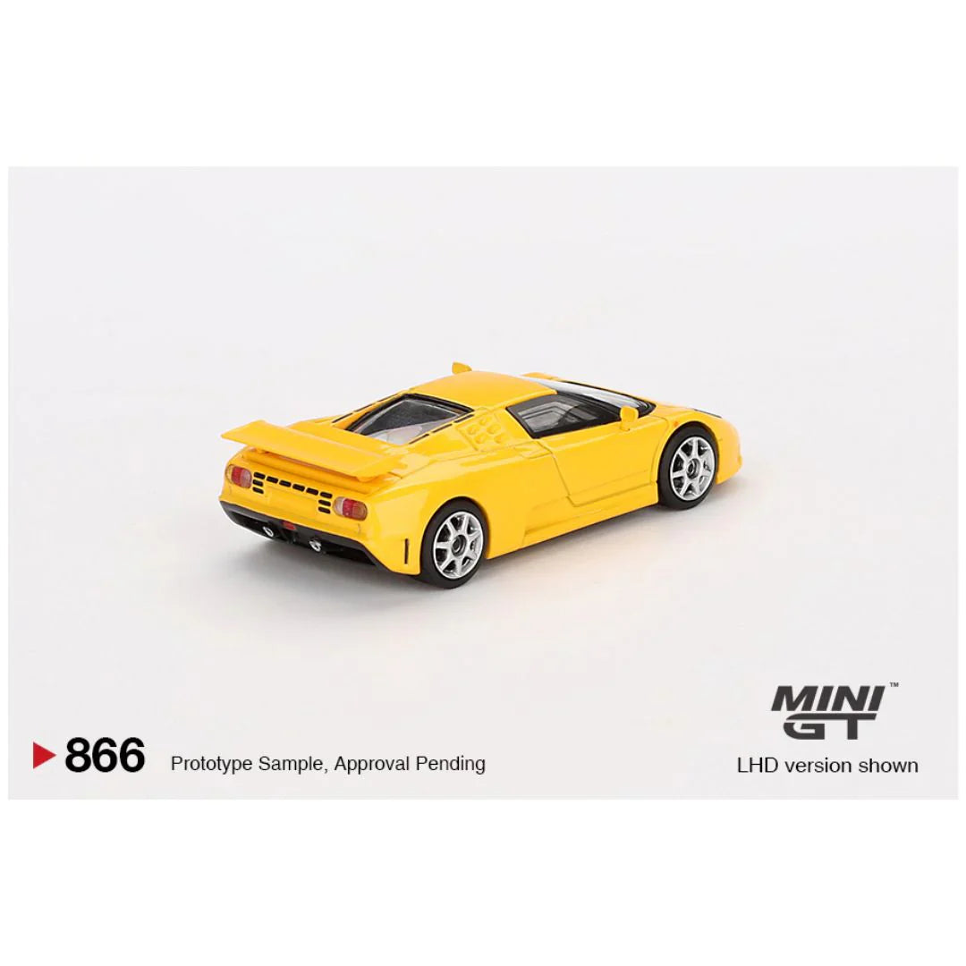 Mini GT #866: Bugatti EB110 Super Sport Giallo Bugatti 1:64