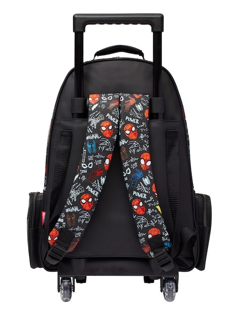 Smiggle School Bag : Spider-Man Colorful & Stylish 18 Inch Trolley Backpack for Kids