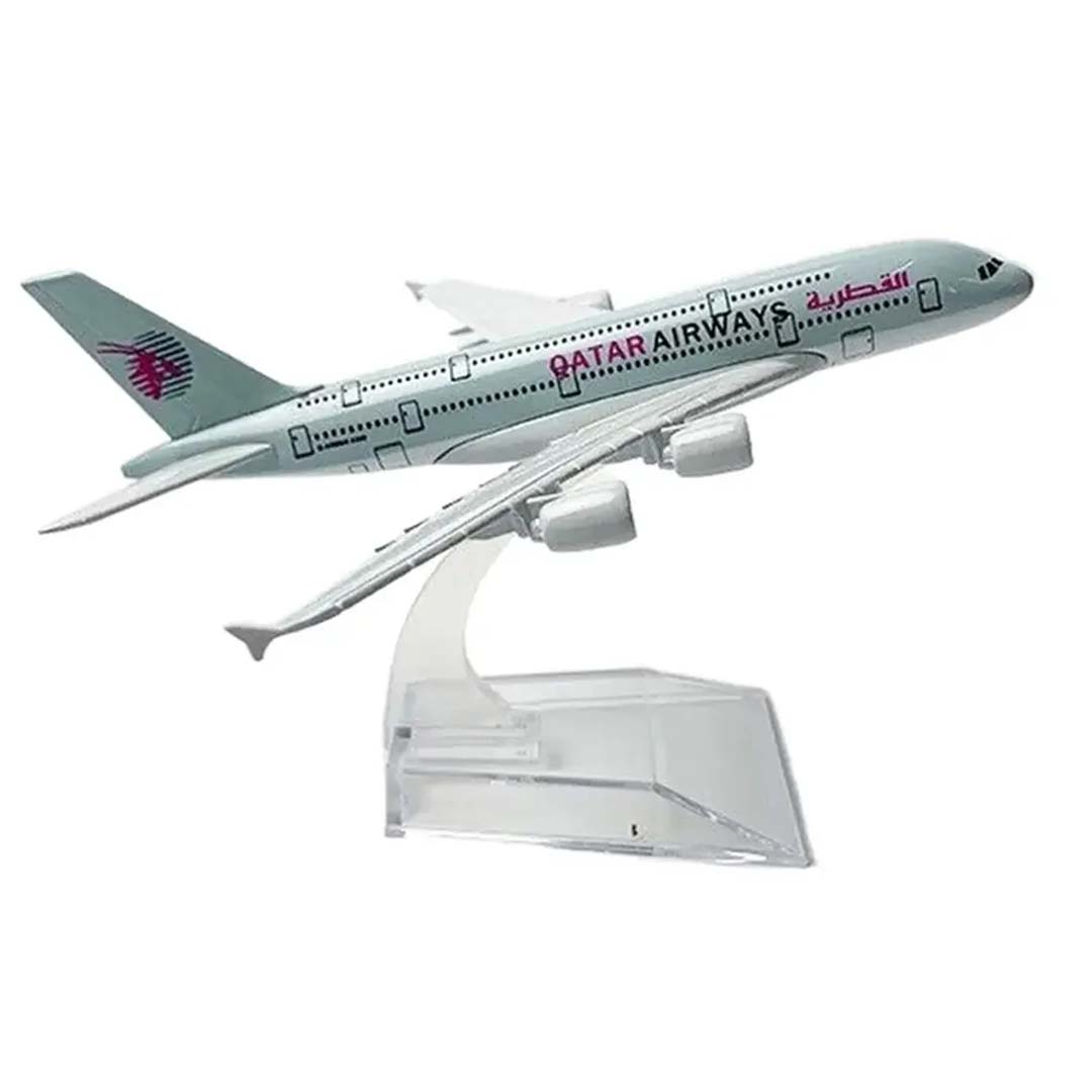 Collectible 1:400 Scale Aircraft Models Airplane - Qatar Airways Airbus A380 (16 cm)