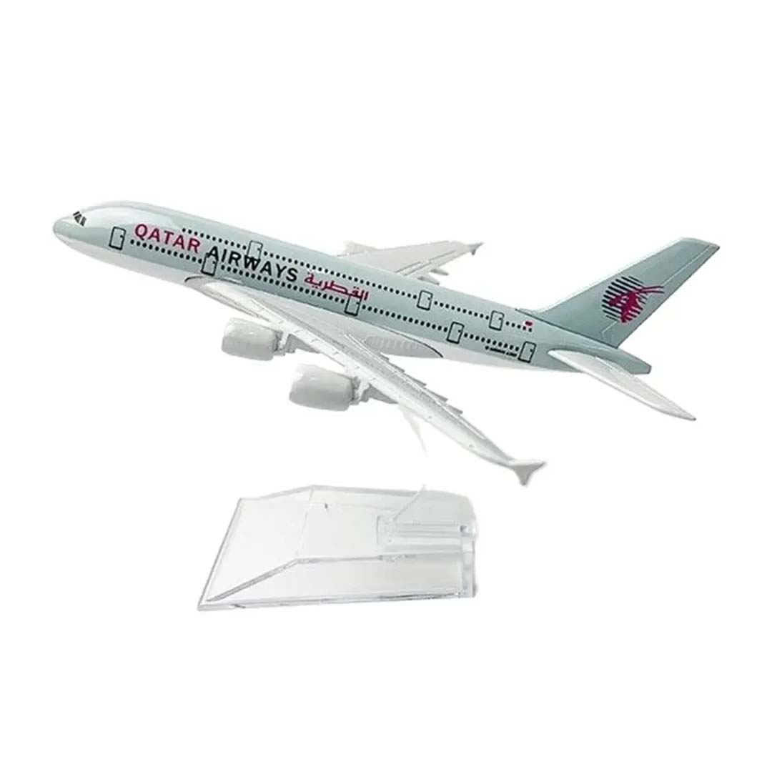 Collectible 1:400 Scale Aircraft Models Airplane - Qatar Airways Airbus A380 (16 cm)