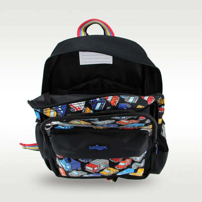 Smiggle School Bag : Cars Colorful & Stylish 14 Inch Backpack for Kids