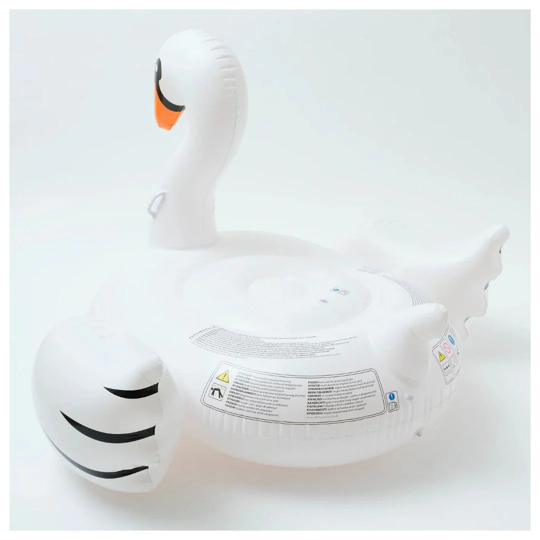 SUNNYLiFE The Resort Original Luxe Ride-On Float Swan