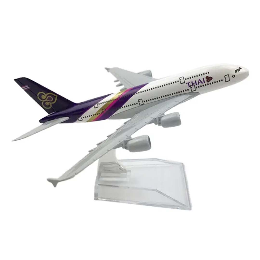 Collectible 1:400 Scale Aircraft Model Airplane – Thai Airways Airbus A380 (16 cm)
