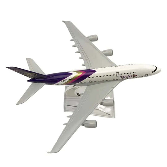 Collectible 1:400 Scale Aircraft Model Airplane – Thai Airways Airbus A380 (16 cm)