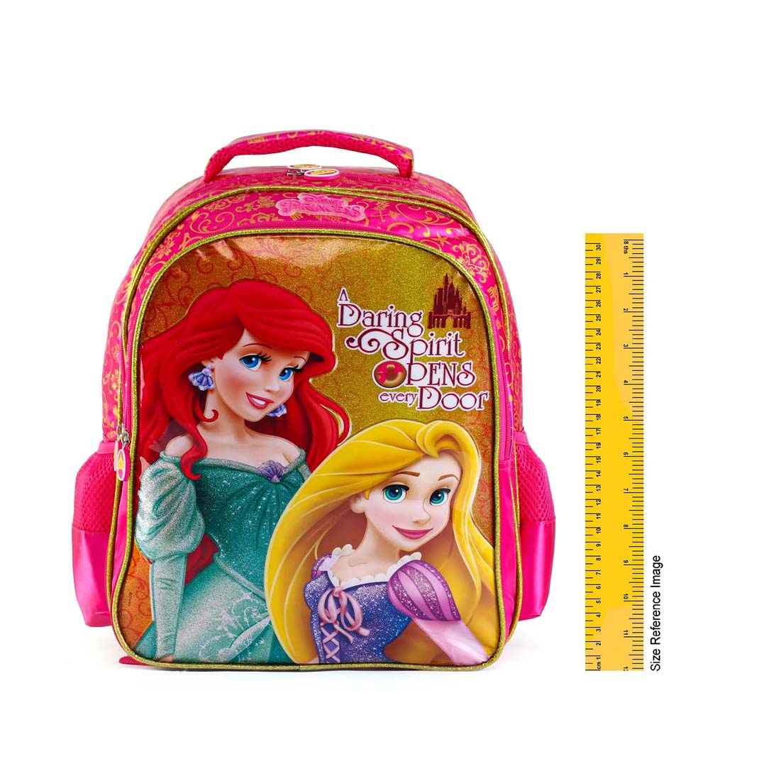 STRIDERS Disney Princess Premium School Backpack Pink and Gold - 14 inches