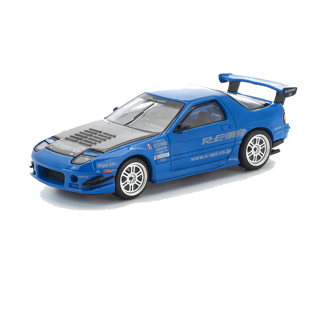 Para64 Poprace 1:64 Mazda RX-7 FC3S RE-Amemiya Blue | JDM Diecast Model Car