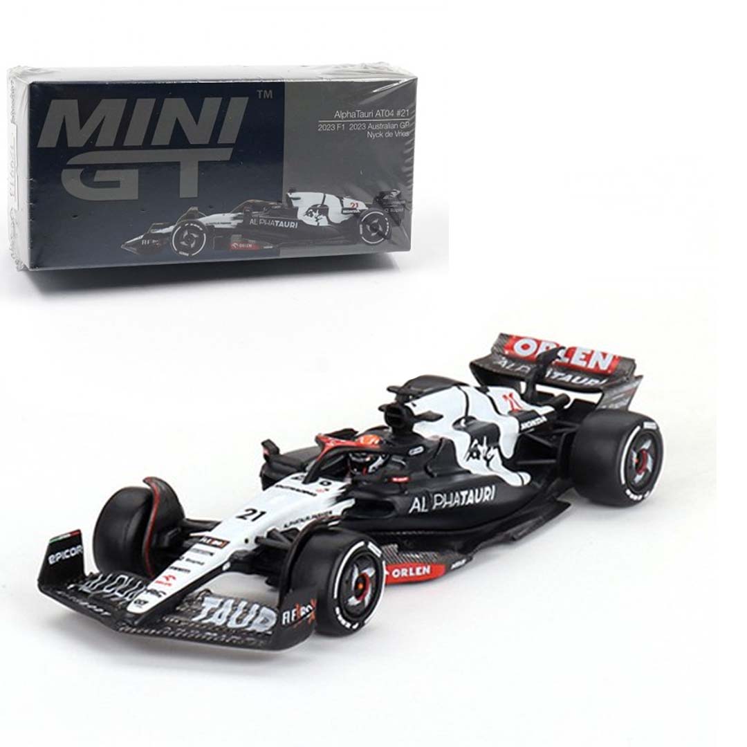 Mini GT 1/64 AlphaTauri AT04 #22 Yuki Tsunoda – 2023 F1, 2023 Australian GP Diecast Model Car