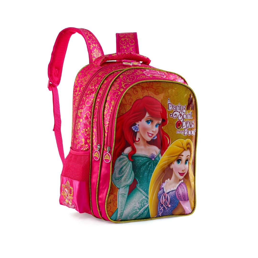 STRIDERS Disney Princess Premium School Backpack Pink and Gold - 14 inches