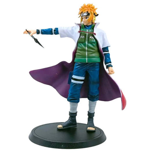 Minato Namikaze Action Figure – Naruto Shippuden Collectible Toy | 24 cm Anime Statue with Kunai & Hokage Cape | Perfect Gift for Naruto Fans