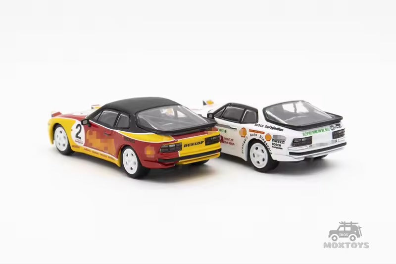 SPARKY 1/64 Diecast Porsche 944 Turbo Cup Shell Combo - Turbo Cup #2 & Adler Von Tirol (Upright headlights)?combo barcode?4894826016590?