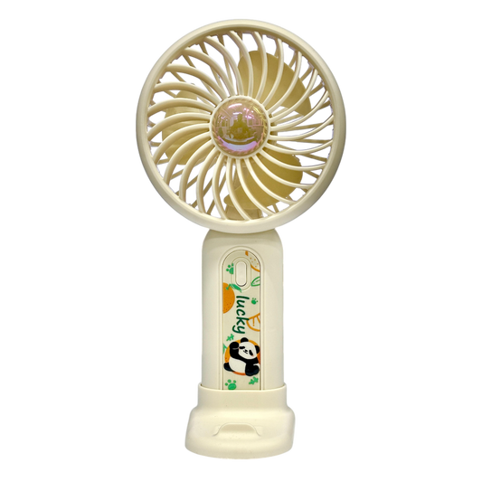 Mint Milk Peach Desktop Fan Mini Handheld Small Fan for Home, School USB Rechargeable & Portable Fan (Cream)