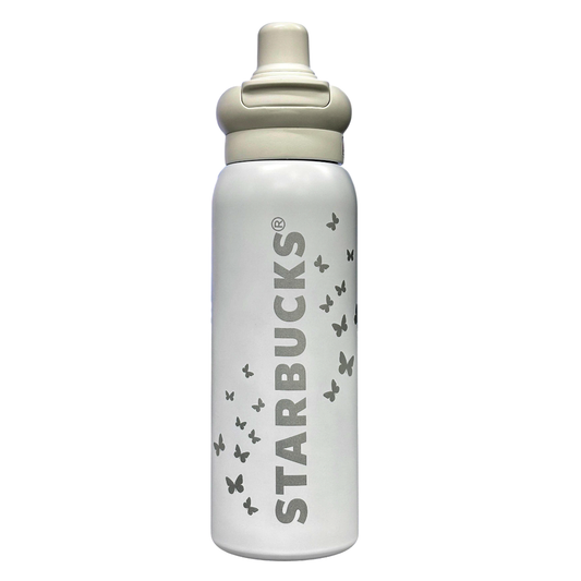 Starbucks Dual-Sip Insulated Bottle for Hot & Cold Drinks 500 ML (White)