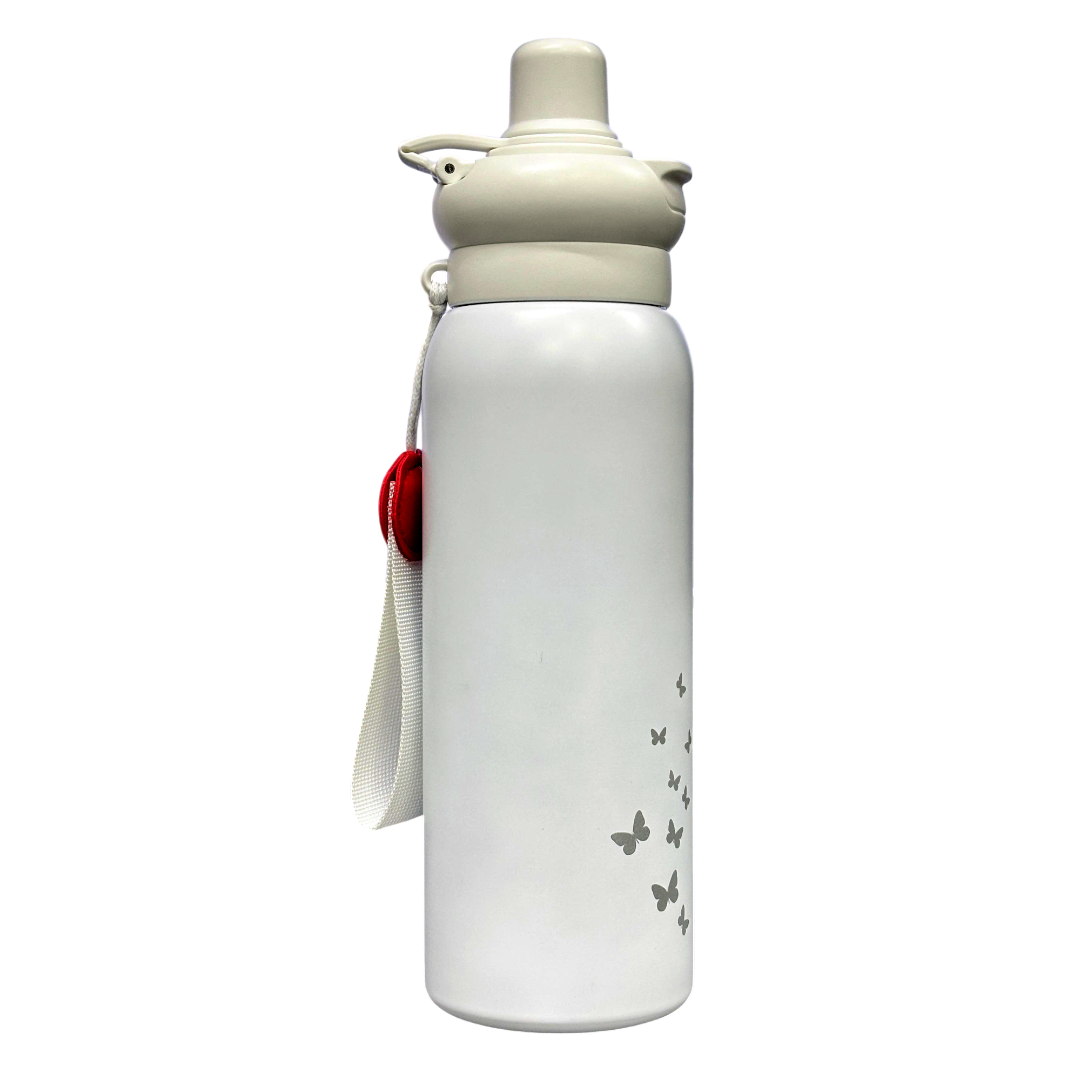 Starbucks Dual-Sip Insulated Bottle for Hot & Cold Drinks 500 ML (White)