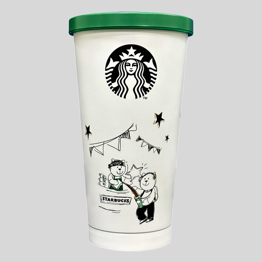 Starbucks Baristas Bear White Tumbler 20 OZ | 500 ML