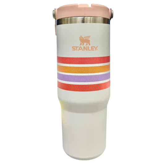 Stanley IceFlow™ Flip Straw Tumbler | 887ml with Straw for Water (30 oz) (White)