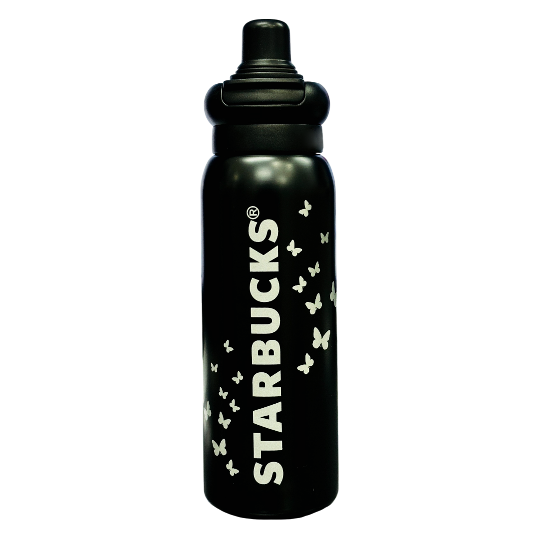 Starbucks Dual-Sip Insulated Bottle for Hot & Cold Drinks 500 ML (Black)