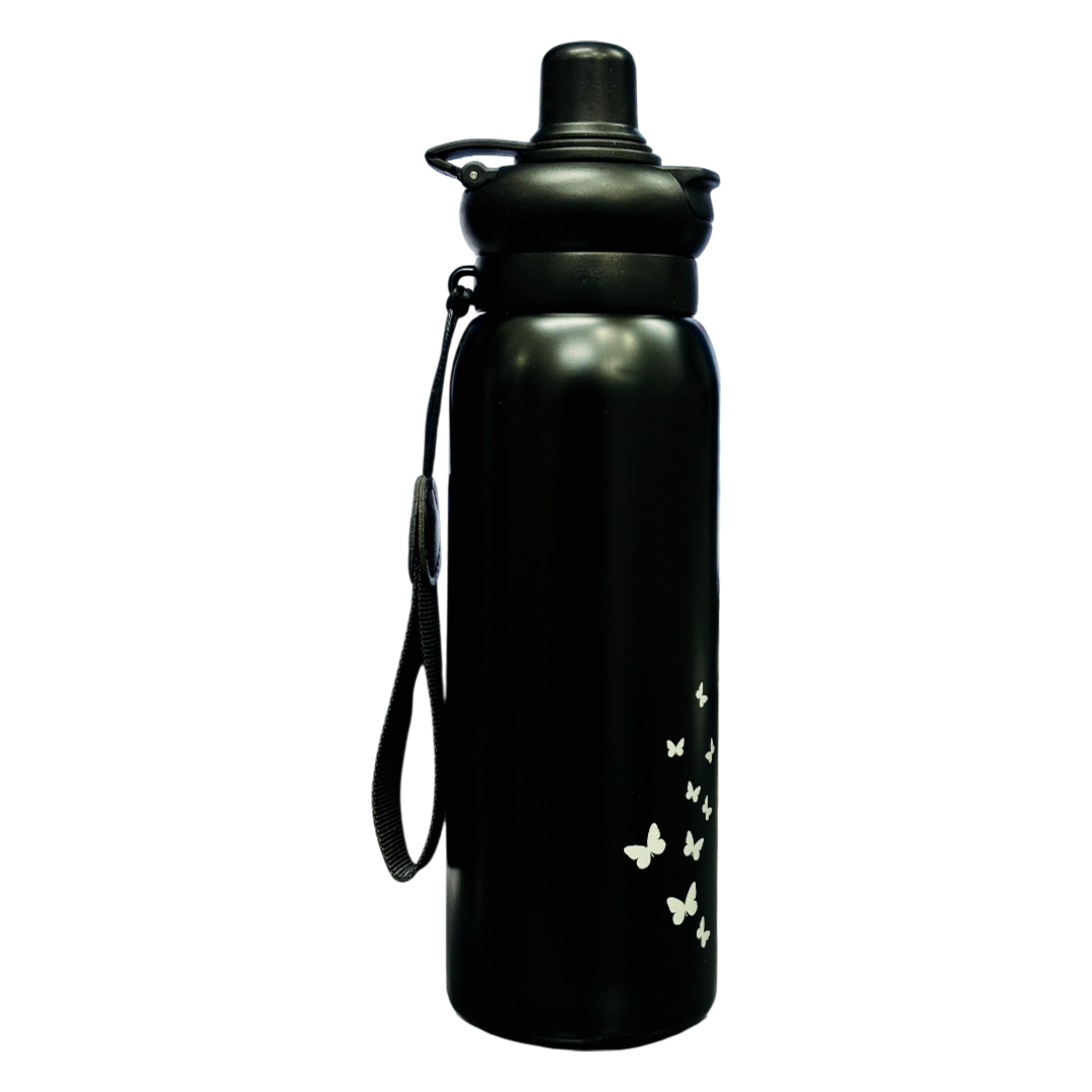 Starbucks Dual-Sip Insulated Bottle for Hot & Cold Drinks 500 ML (Black)