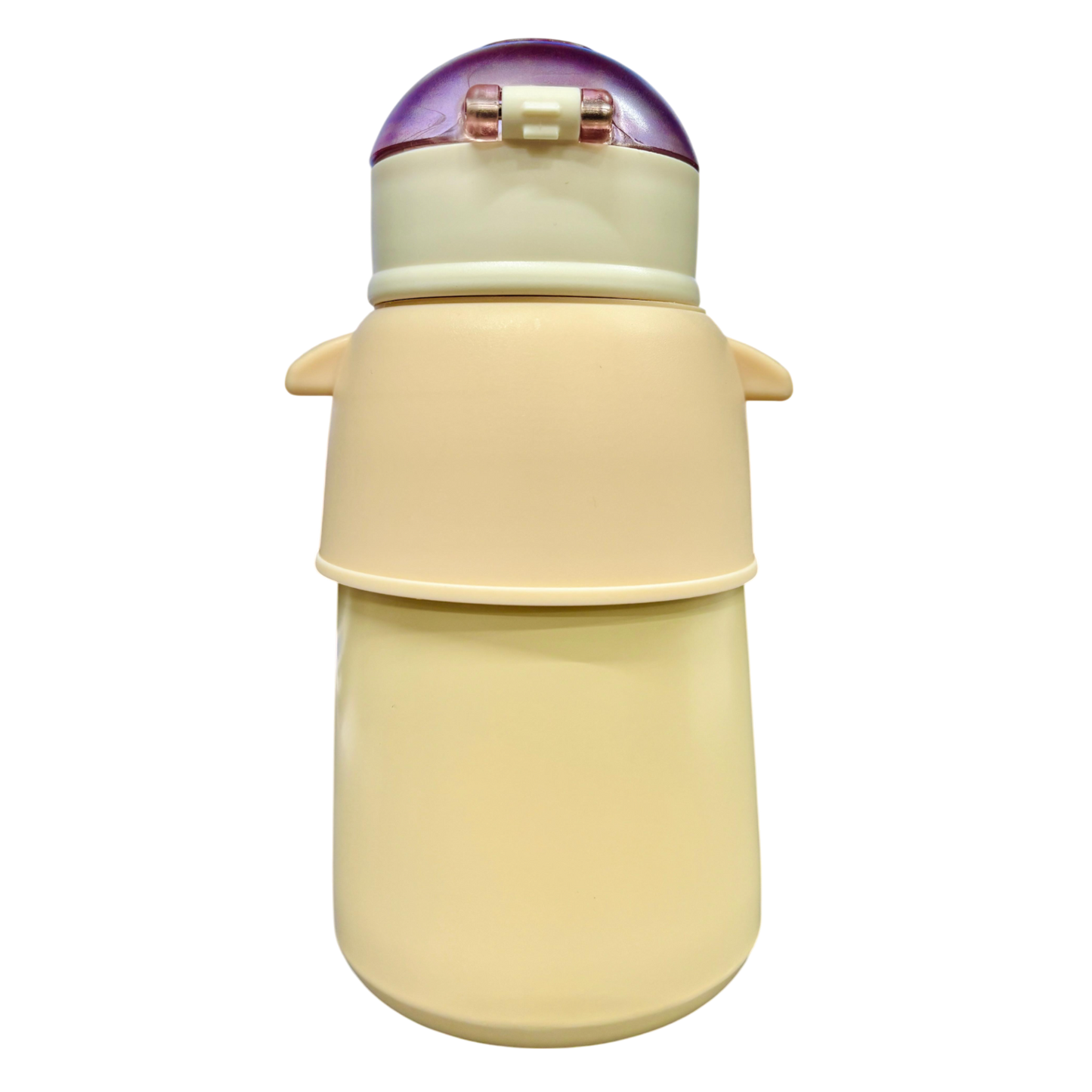 Happy Baby Bear Stainless Steel Water Bottle For Kids 600 ML (Cream)