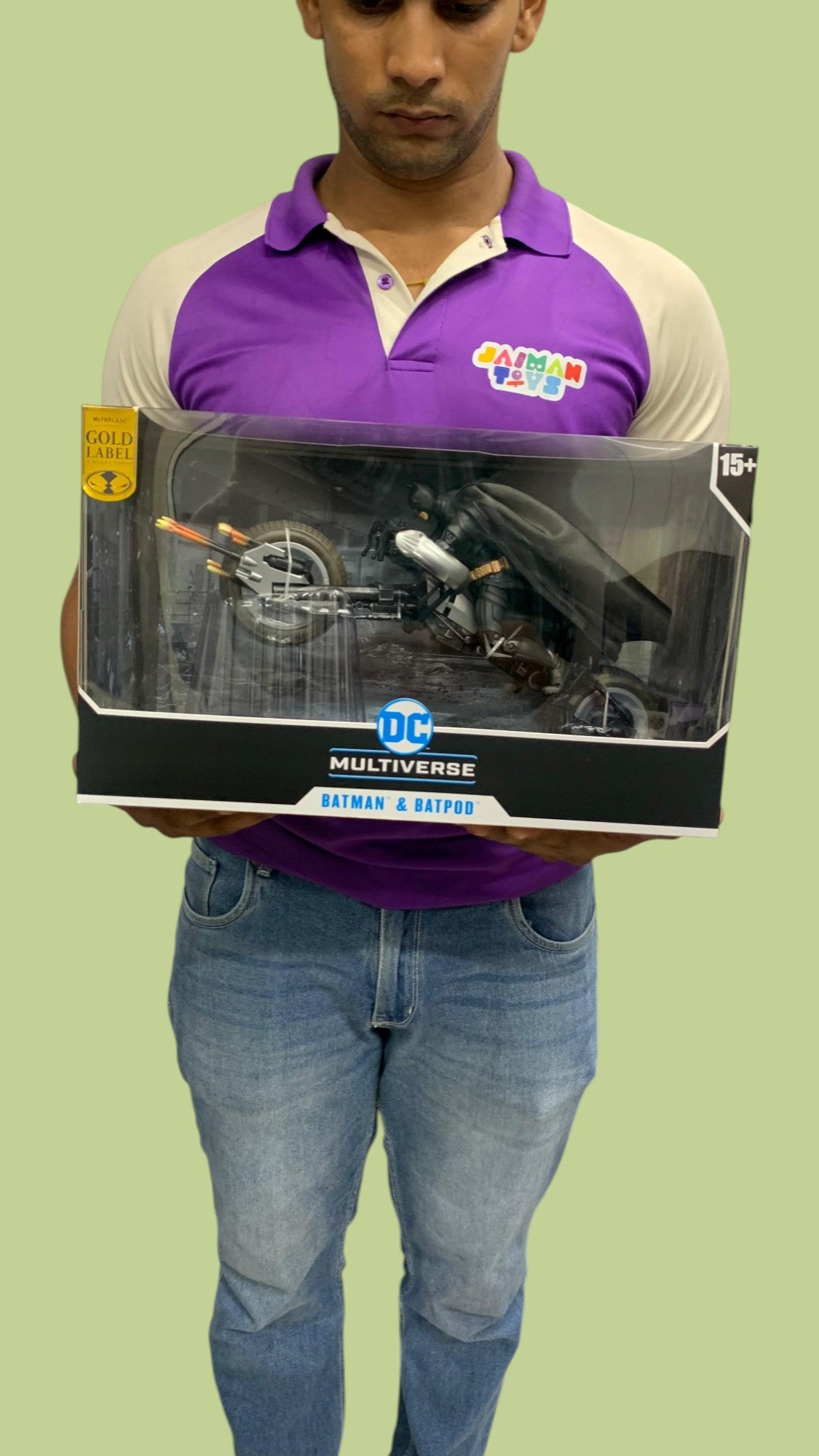 Batpod with Batman (The Dark Knight) – DC Multiverse Vehicle & Figure Set by McFarlane Toys