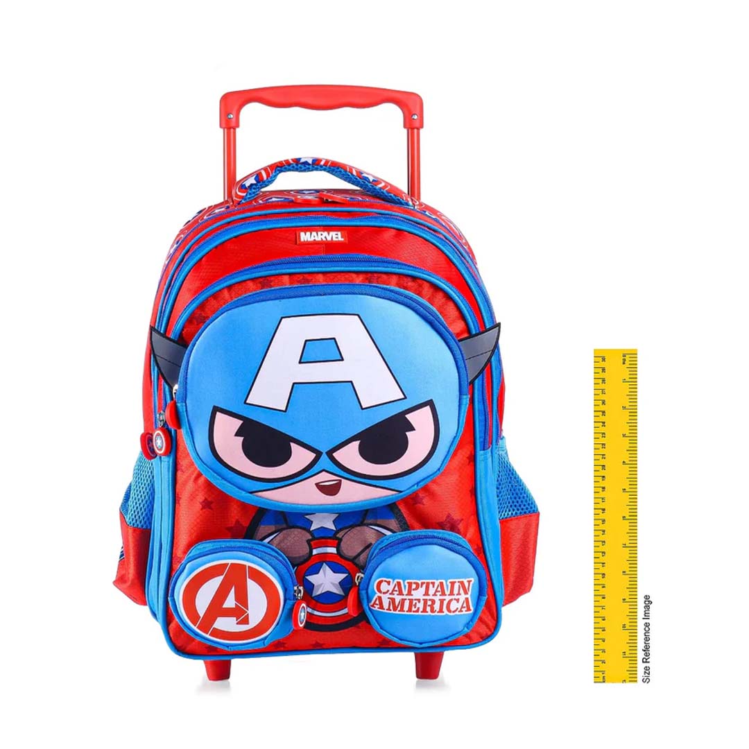 Striders Captain America Trolley School Bags - 16 Inches