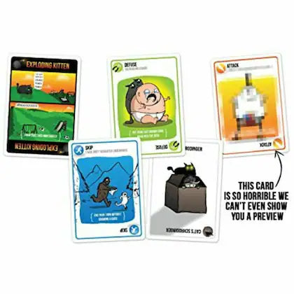 Exploding Kittens Black Card Board Game