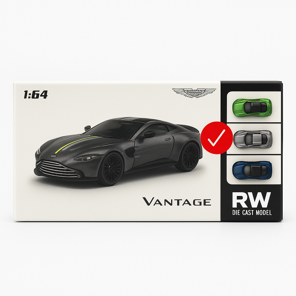 Aston Martin Divo – 1:64 RW Die-Cast Model Black