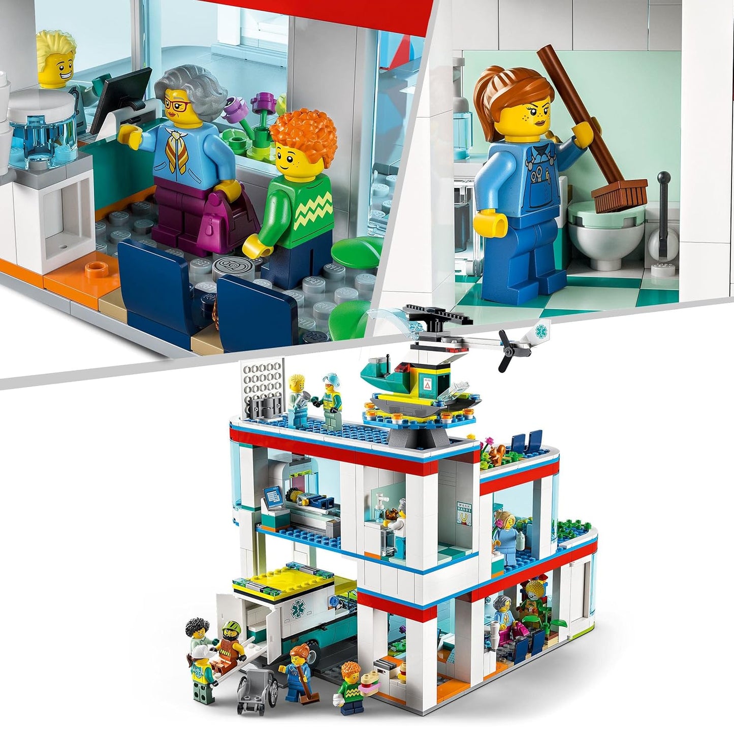 LEGO 60330 City Hospital Building Kit (816 Pieces)