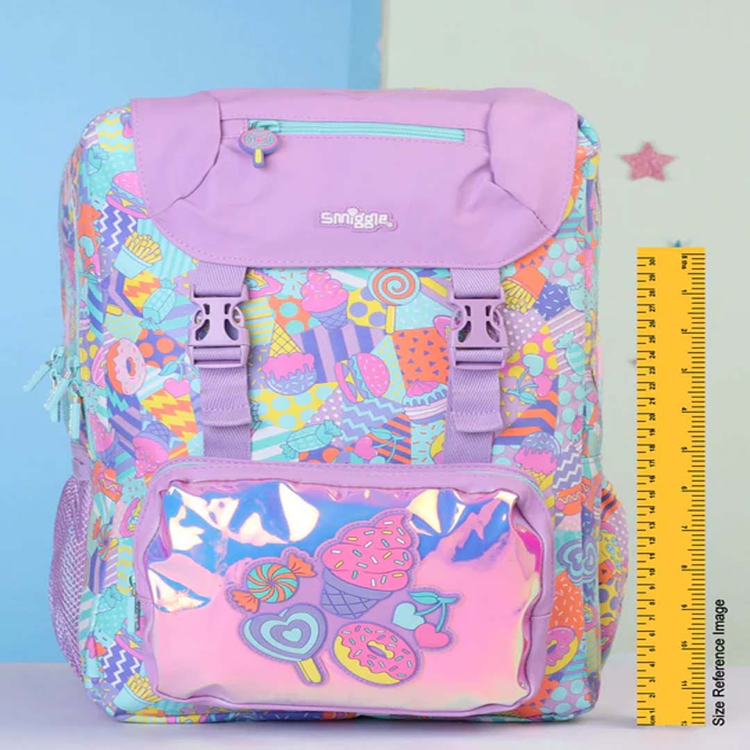 Smiggle School Bags Away Foldover Backpack – Lilac | Fun & Functional for Kids 3Y+