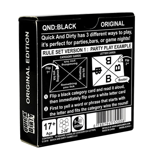 Quick And Dirty Original Edition Board Game