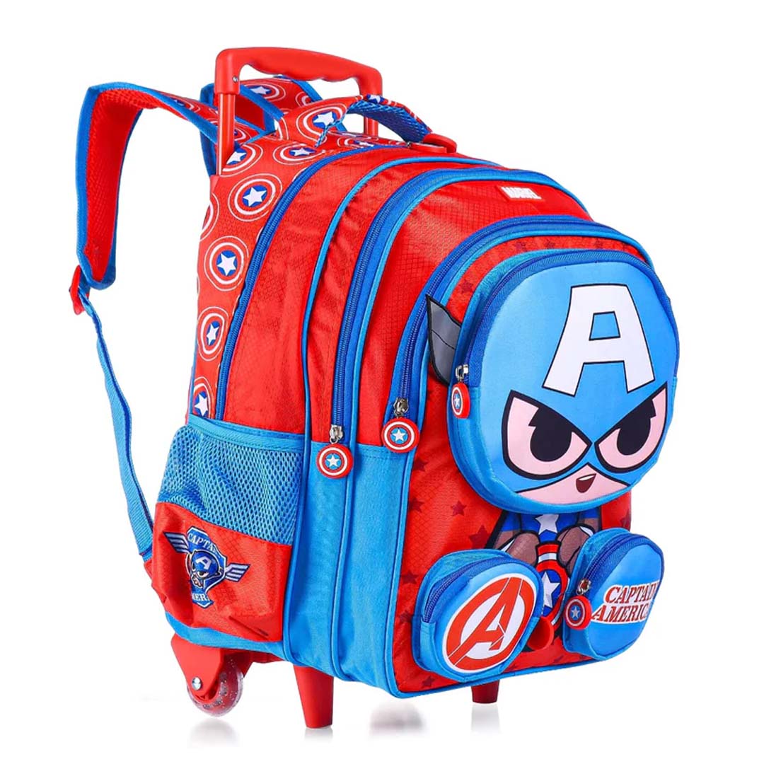 Striders Captain America Trolley School Bags - 16 Inches