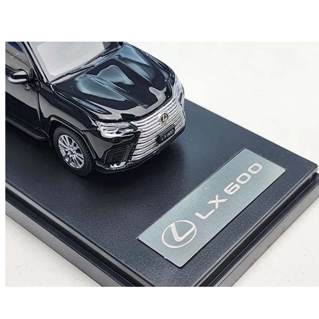 1/64 Lexus LX 600 – Black – Die-Cast SUV Model on Display Base