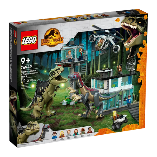 LEGO Jurassic World Giganotosaurus & Therizinosaurus Attack 76949 (658 Pieces)