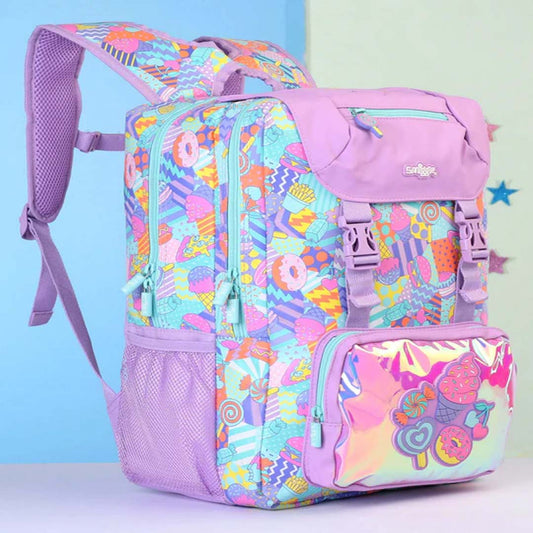 Smiggle School Bags Away Foldover Backpack – Lilac | Fun & Functional for Kids 3Y+