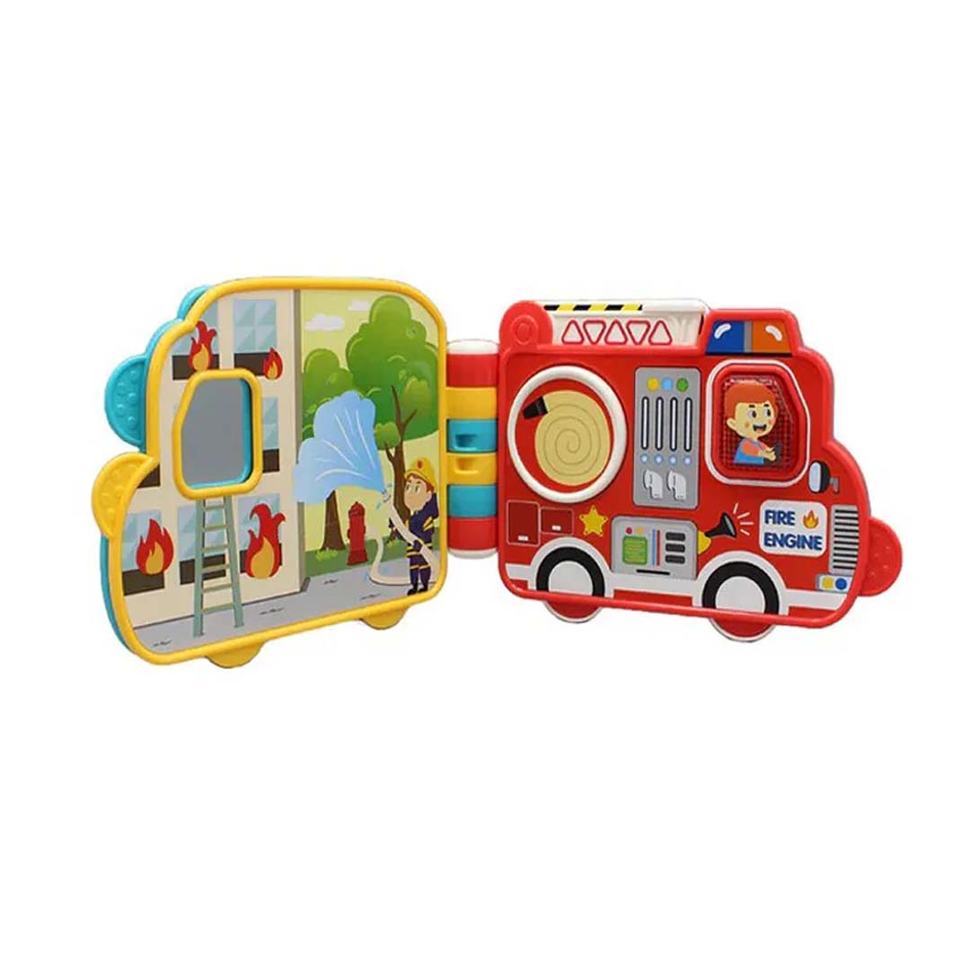 Beep Car Book Infant Toy – Light & Sound Educational Baby Toy | Interactive Soft Book for Toddlers