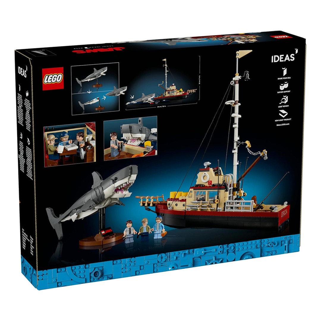 LEGO Ideas 21350 Jaws, Shark Gift for Adults (1497 Pieces)