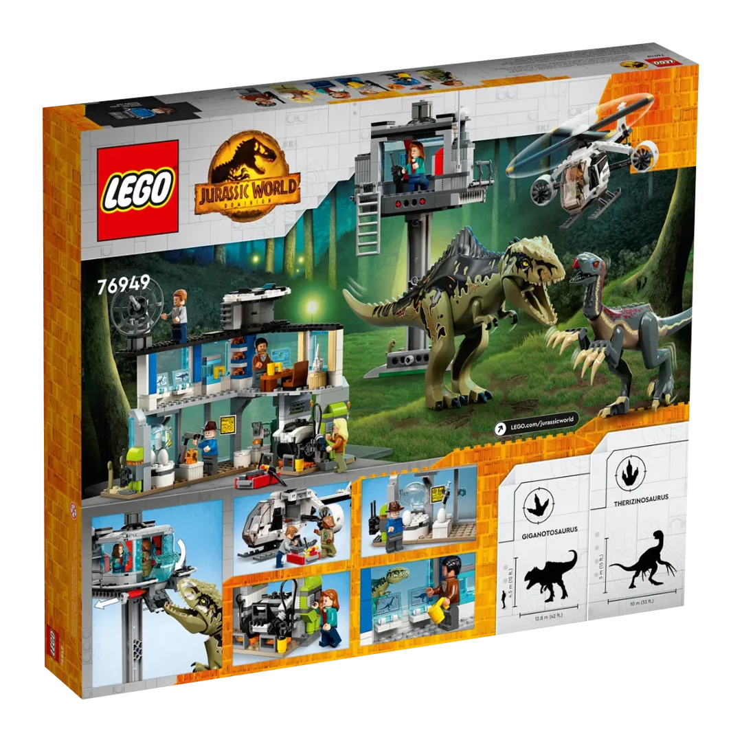 LEGO Jurassic World Giganotosaurus & Therizinosaurus Attack 76949 (658 Pieces)