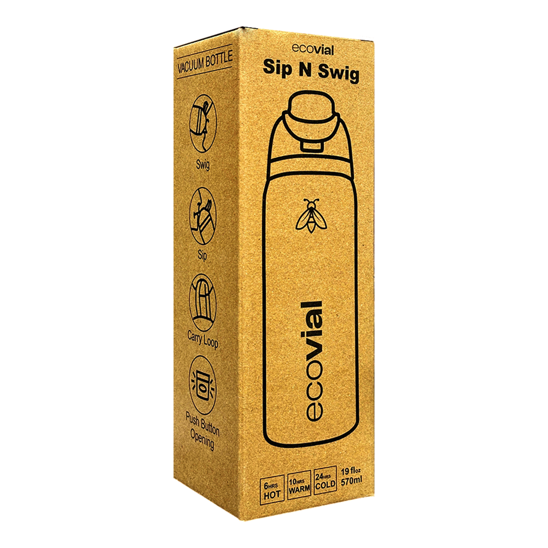 Ecovial 19 OZ - Vacuum Bottle Sip n Swig 570 ML (Green)
