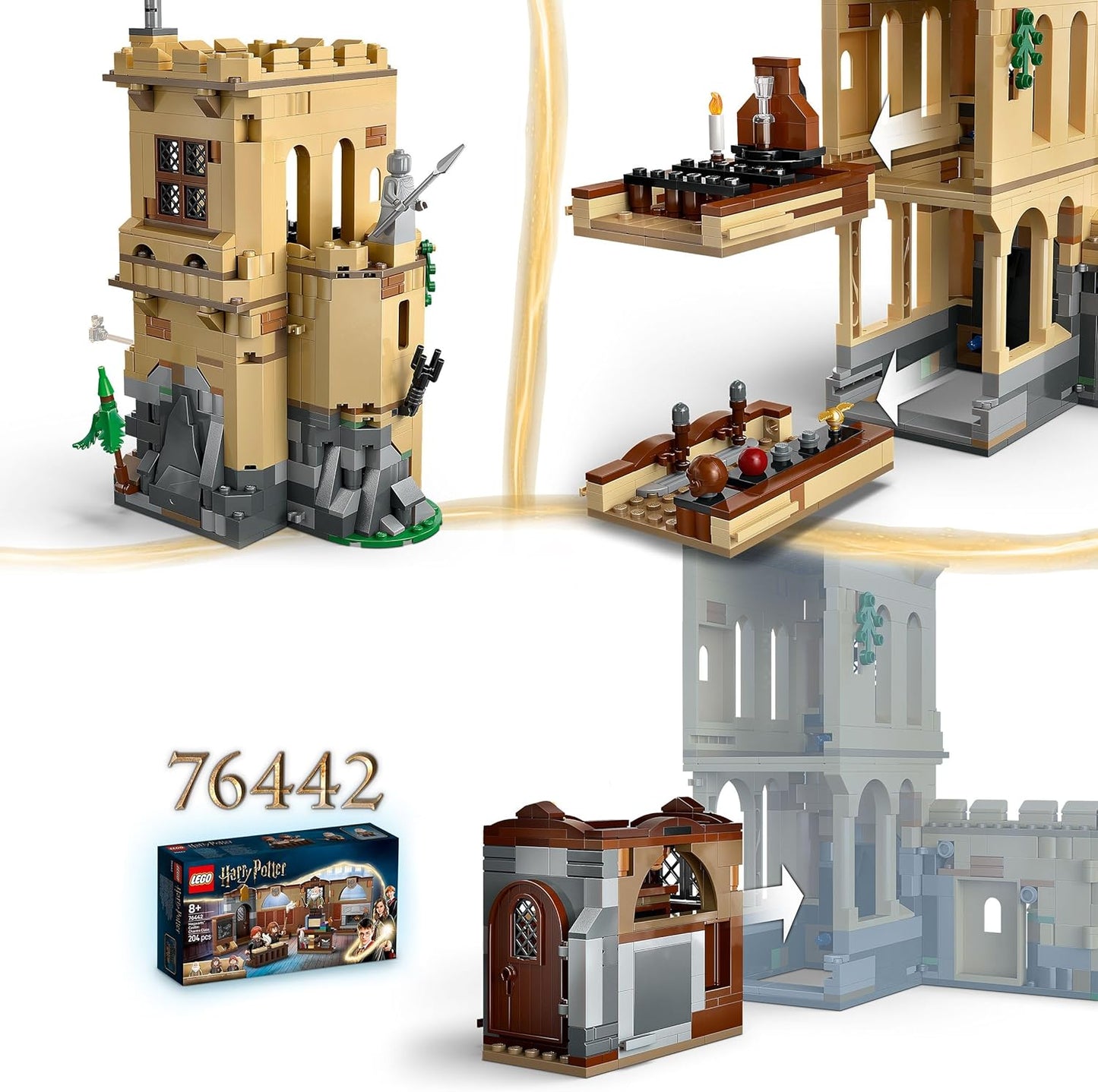 LEGO 76447 Harry Potter Hogwarts Castle: Flying Lessons Set (651 Pieces)
